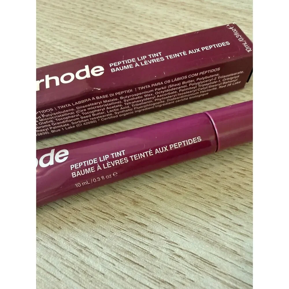 $20 New Rhode Peptide Lip Tint Raspberry Jelly Hailey Bieber Lip Treatment